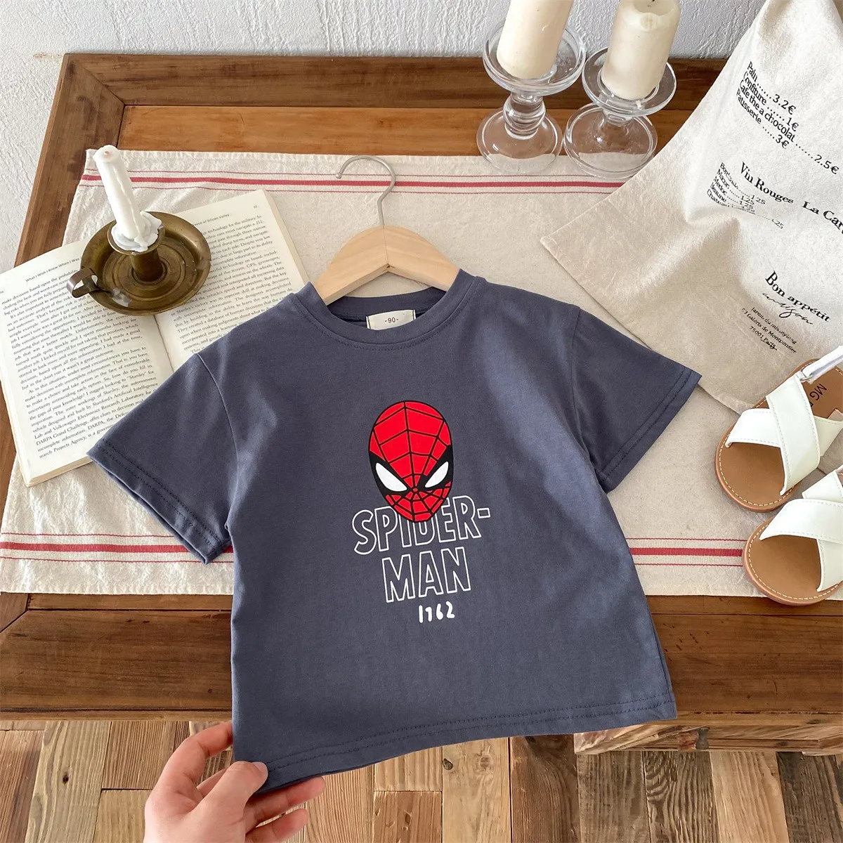Boys Clothes Cartoon Pattern Printed Children T-shirt Summer Clothes Fashion Popular Short Sleeve Tops Kids Tees Boy's T Shirt 2