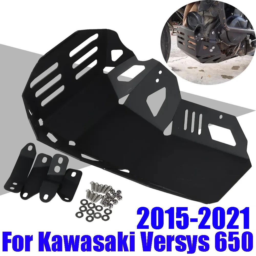 

For Kawasaki Versys 650 Versys650 2015 - 2021 Accessories Engine Guard Protection Cover Skid Plate Protector Exhaust Bash Guard