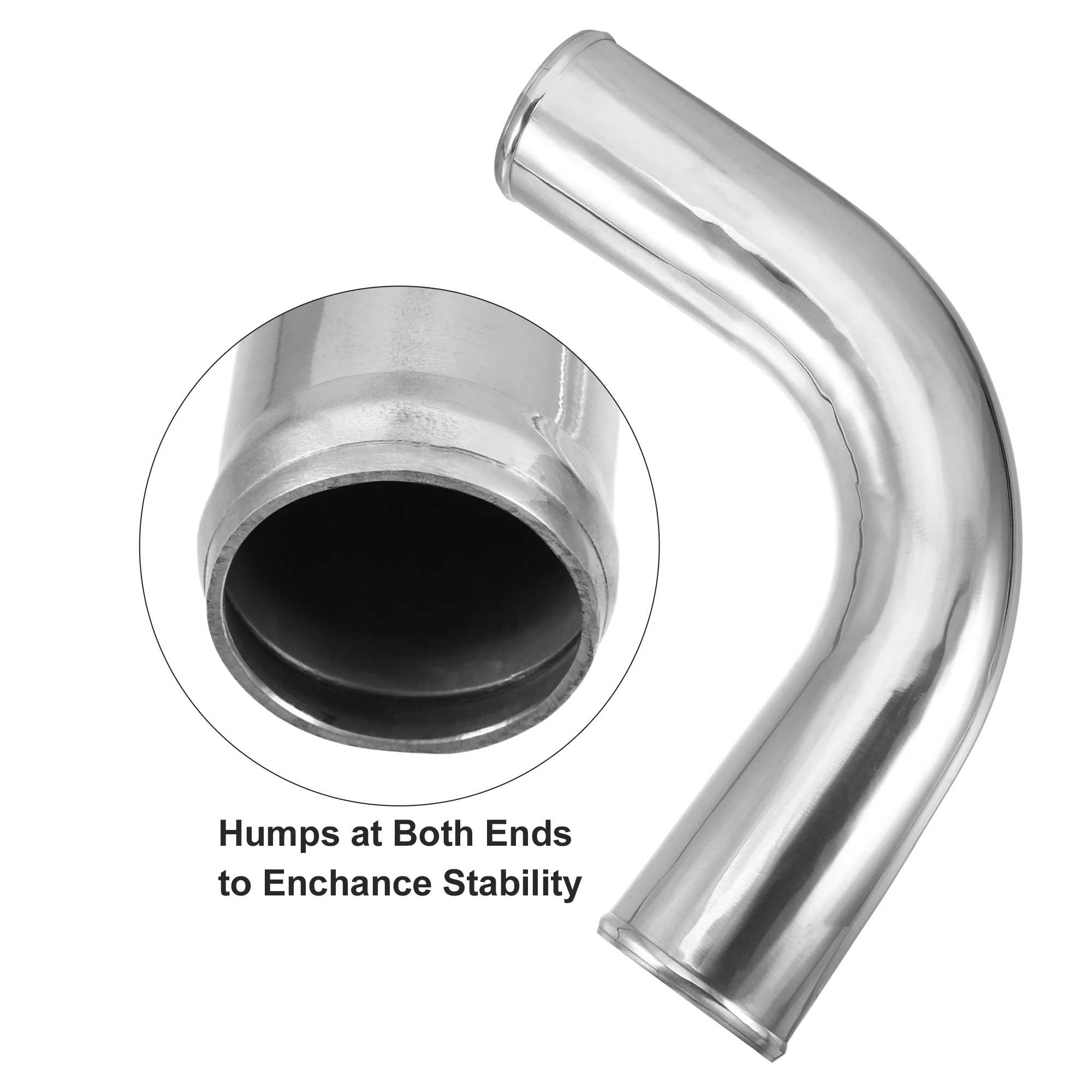 Car Aluminum Alloy Tube Intercooler Pipe 90 Degree Bend Elbow Air Intake Joiners Tubing OD 32-102mm Leg Length 152mm Air Intake Kit