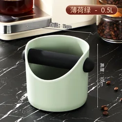 Premium Anti - Slip Coffee Knock Box - Espresso Grounds Container with Beveled Edge (Green)