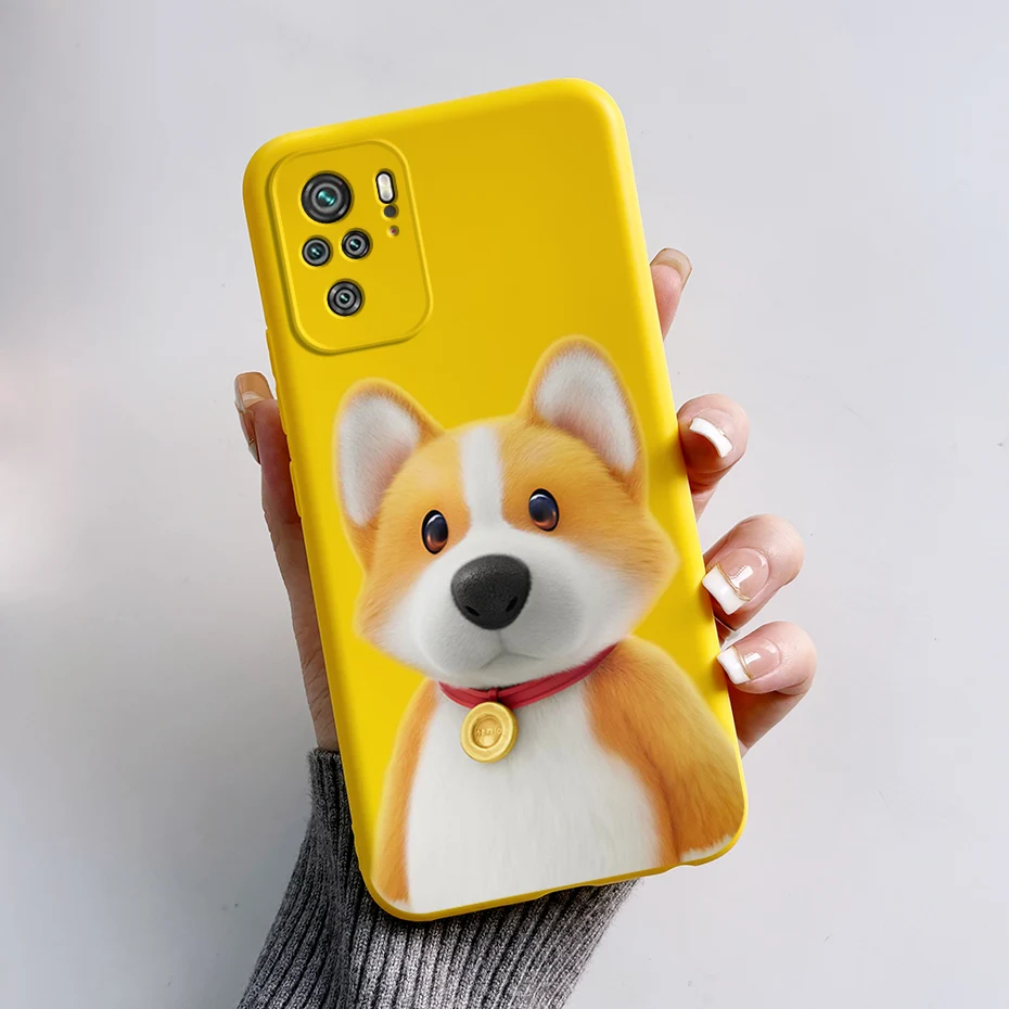 Adorable Panda & Dog Silicone Soft Cover for Xiaomi Redmi Note 10 Series