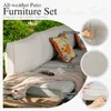 Outdoor Patio Furniture Set, Metal Sectional Sofa Set Patio Conversation Set with Cushions 2