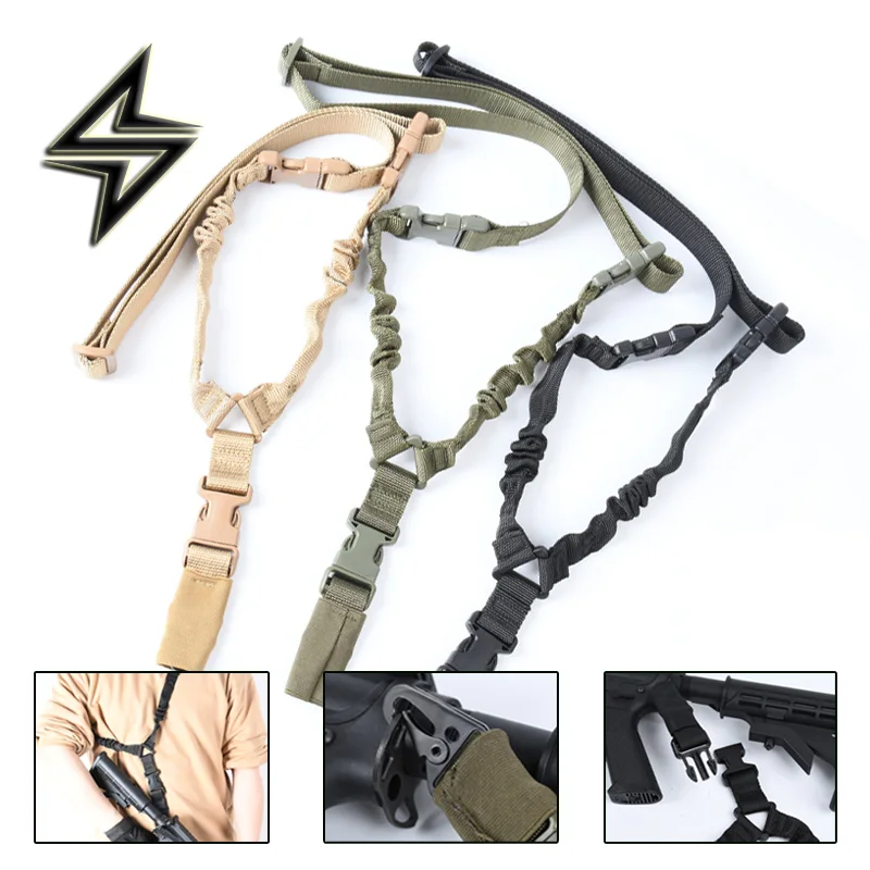 

Tactical Gun Sling Single Point Rope Rifle Strapping Belt Military Shooting Hunting AR15 HK416 Suspension Gun Shoulder Strap