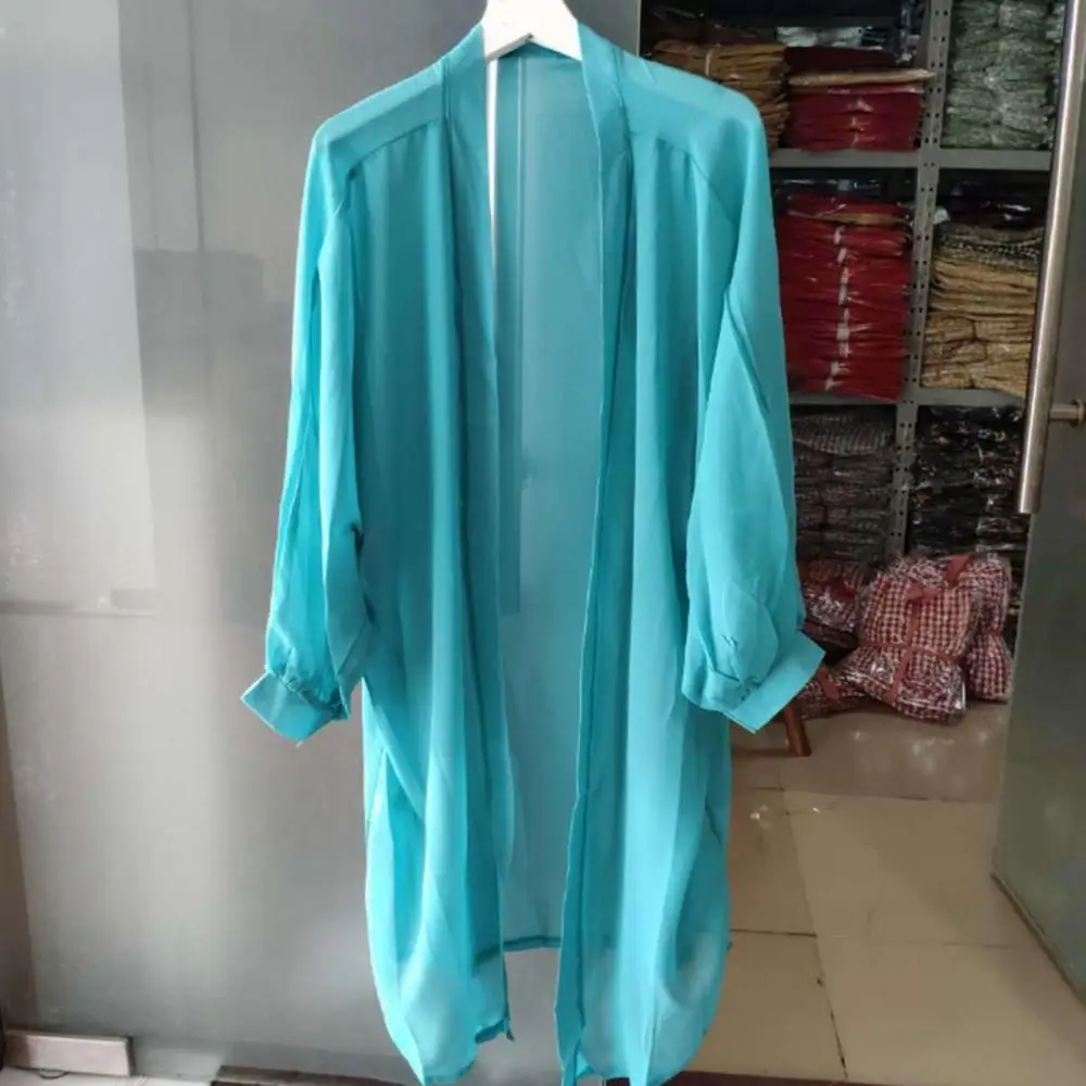 

2023 Bohemian Summer Beach Wear Long Kimono Cardigan chiffon Tunic Women Tops Blouse Shirt Sarong plage