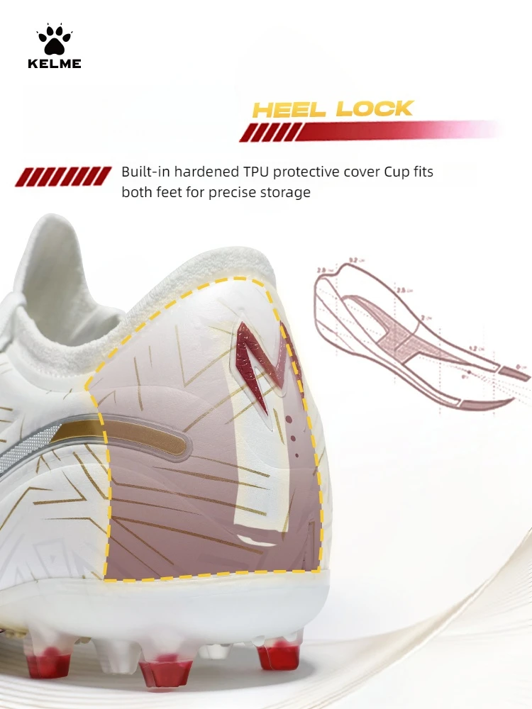 Football Shoes Kelme Football Shoes Men's Mg Soccer Shoes Professional Competition Artificial Grass Training Adult Sports