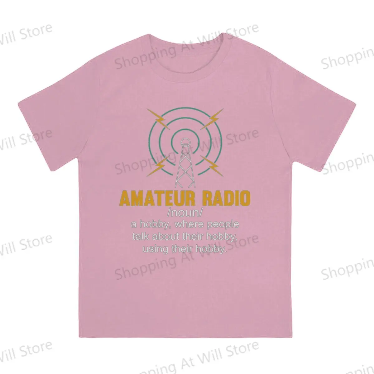 100% Cotton Amateur Radio Definition Funny T-Shirt - Unisex O-Neck Short Sleeve