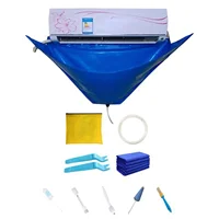 Couvercle de nettoyage de climatisation 95/130cm, Kit de sac à eau, nettoyeur de pluie étanche pour 36000BTU AC, outils de dépoussiérage avec jeu de brosses 6