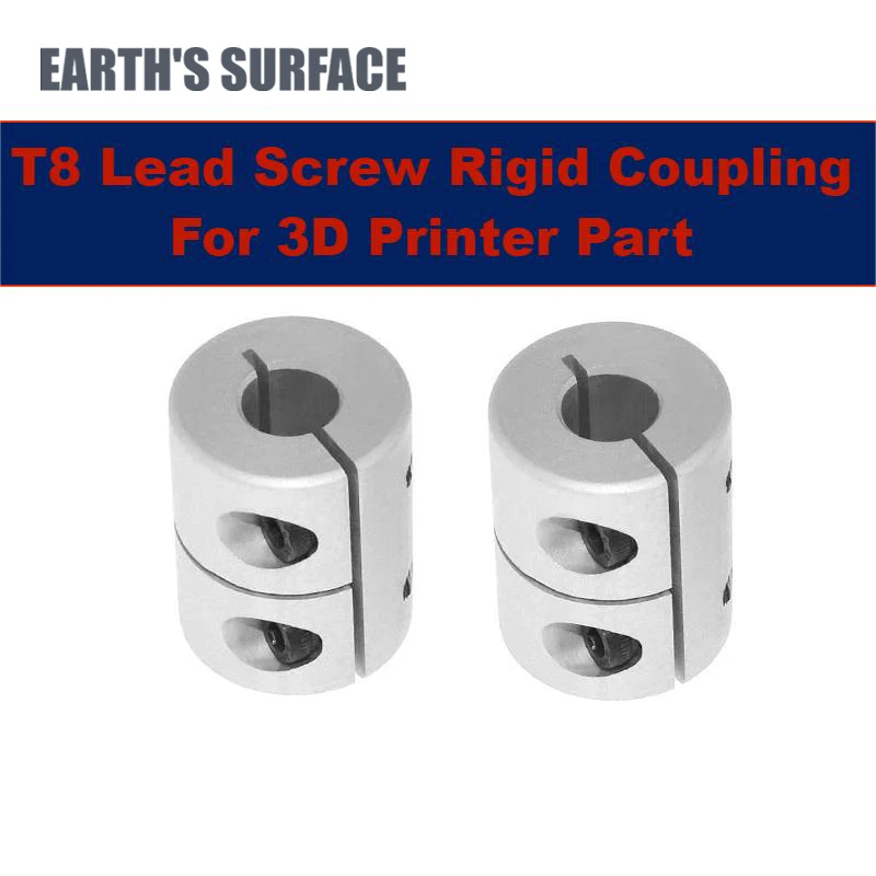

ES-3D Printer Parts T8 Lead Screw Rigid Coupling Stepping Motor Clamp Coupling D20L25 5x8x25mm For Ender 3/Ender 5 T8 Lead Screw