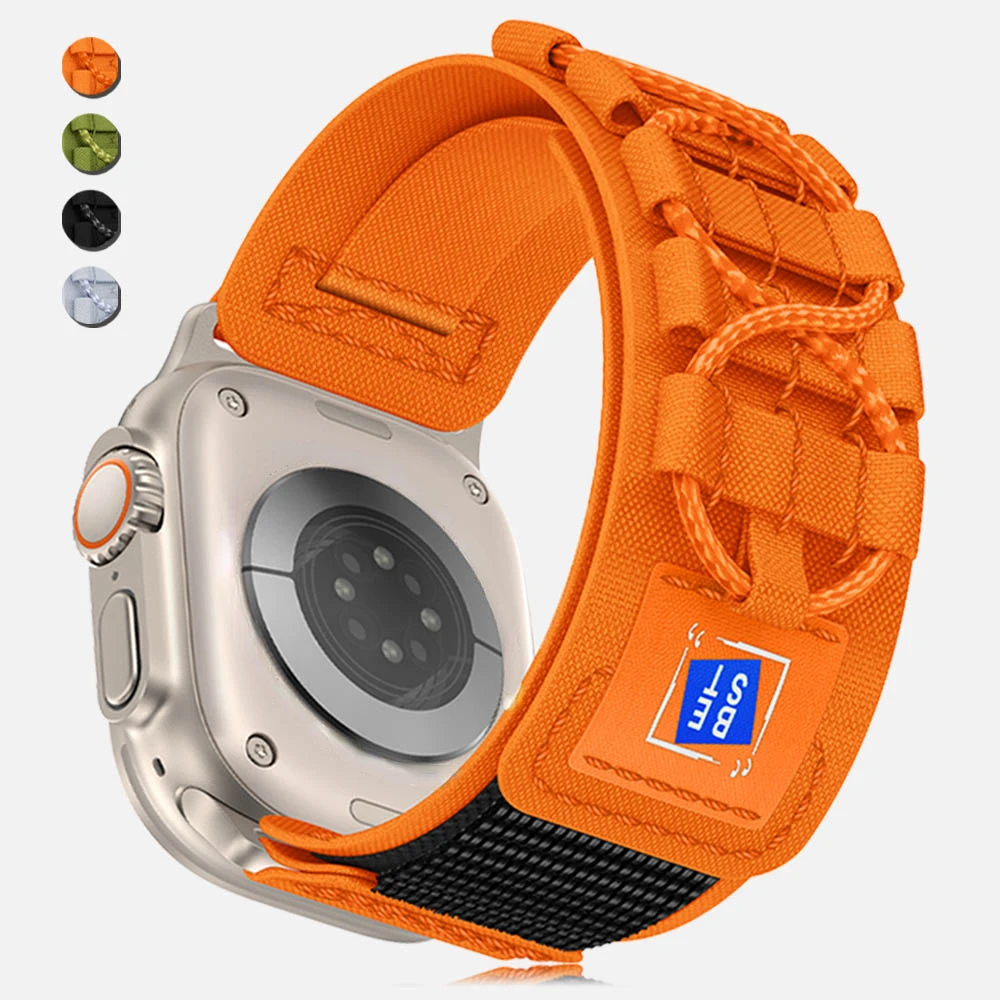 

Sports Nylon Loop Strap For Apple Watch Ultra 2 1 49mm 44mm 42mm Watch Band For iWatch Series 9 8 7 45mm 6 5 4 se Accessories