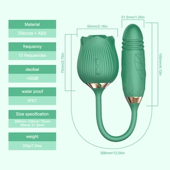 Rose Vibator Toy Clitoris Sucker Vibrator for Women Telescopic Vibrating Egg Clit Vacuum Stimulator Vibrator Sex Toys for Adult 6
