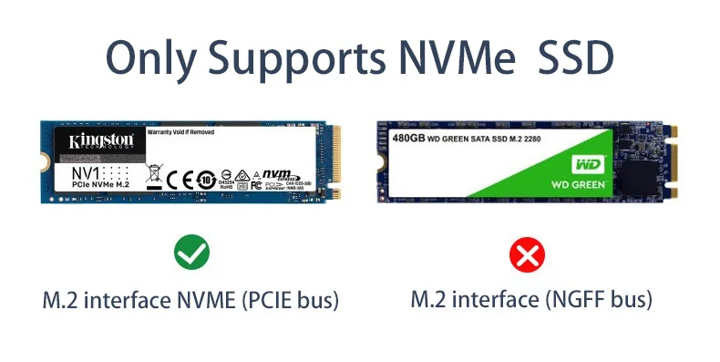 Linkreal m.2 nvme m chave para pcie