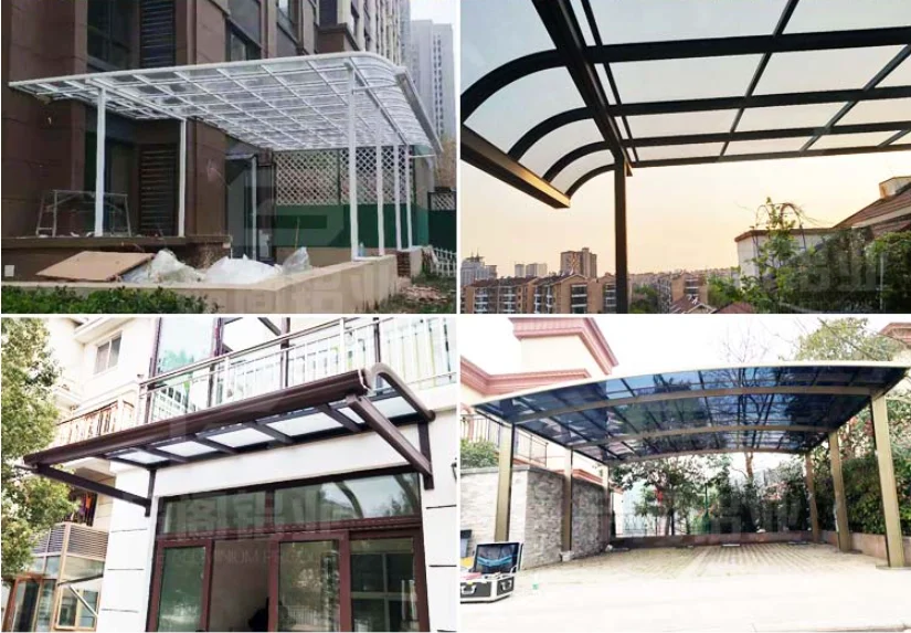 Aluminum canopy outdoor rainproof small courtyard awning balcony courtyard shed villa door canopy parking shed