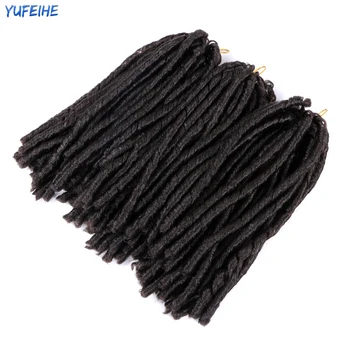 14inch 70g/Pack Faux Locs Synthetic Braiding Hair Extensions Afro Hairstyles Soft Dreadlock Brown Black Bug Crochet Braids 1