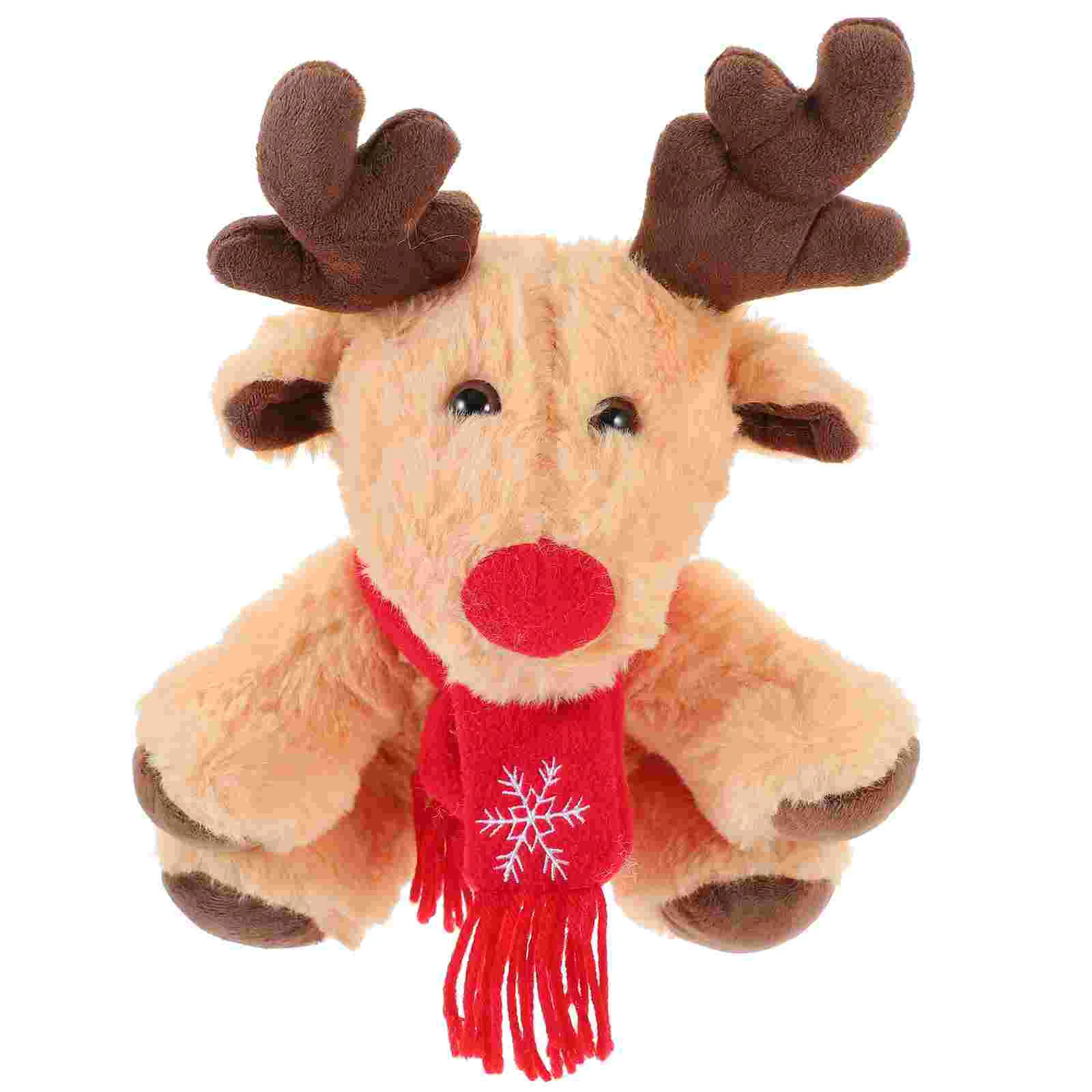 

Christmas Plush Moose Reindeer Stuffed Animal Sitting Small Animal Elk Plush Deer Baby Boys Girls Winter Home Car