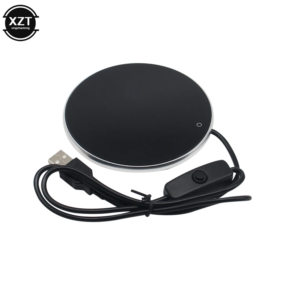 Mini Portable DC 5V USB Cup Warmer Coffee Mug Heating Coaster Smart Thermostatic Hot Plate Milk Tea Water Heating Pad Heater