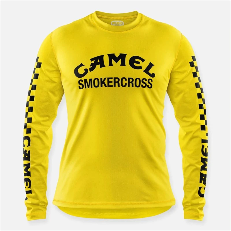 Camiseta retro Camel WEBIG para motociclismo, equipo de ciclismo de ...