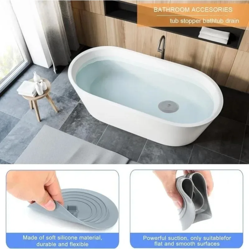 Plug Stopper Hair Drain Catcher Hair Drain Filter Floor Drain Hair Filter Floor Drain Hair Catcher Drain Hair Catcher 4-Inch Silicone Drain Plug