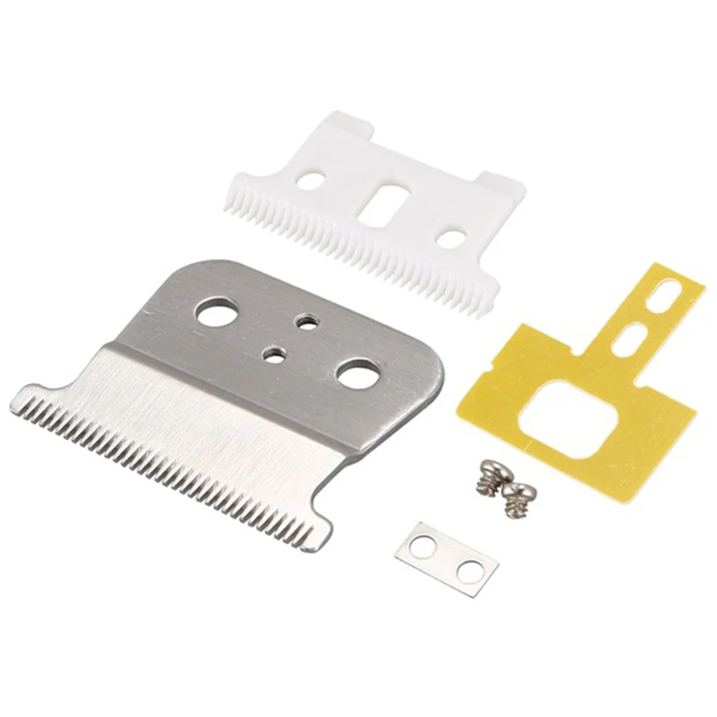 

Silver for T Outliner Blade for Andis for T Outliner, for Andis Gtx Replacement Blade,White T Blade + Silver Steel Blade