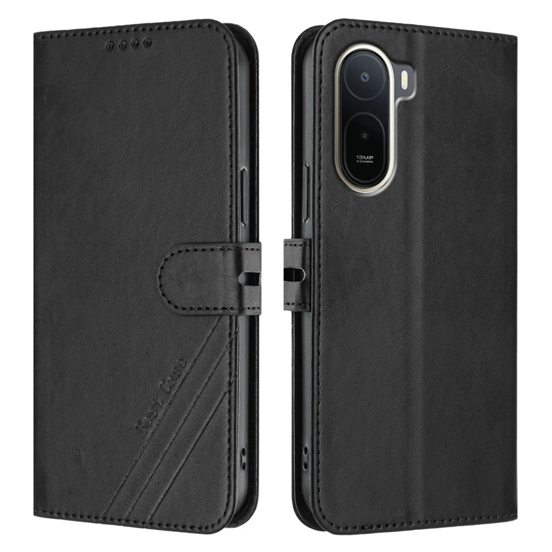 Leather Flip Wallet Book Cover Case, Enhanced Protection Phone Case