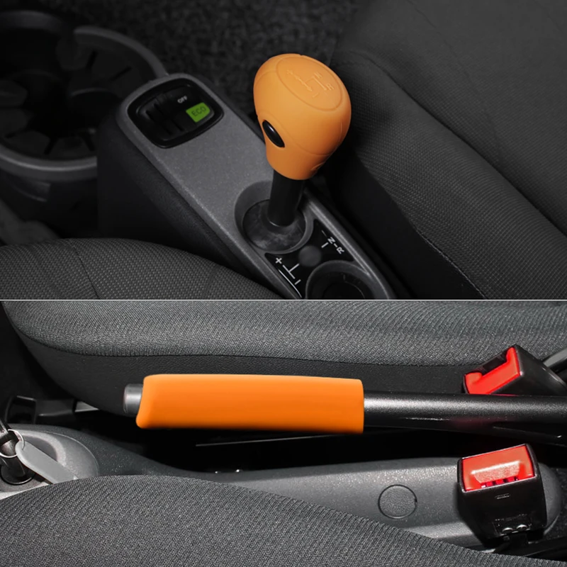 1Pcs Car Silicone Color Gear Protection Case Handbrake Cover For Mercedes Smart 451 Fortwo Car Accessories Interior Modification