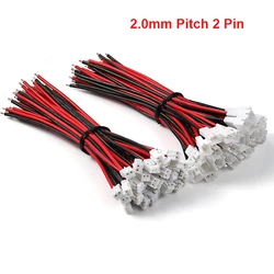 2 - Pin Micro Male - Female Cable Connector with 10CM Wire, 26AWG - 100 Pairs