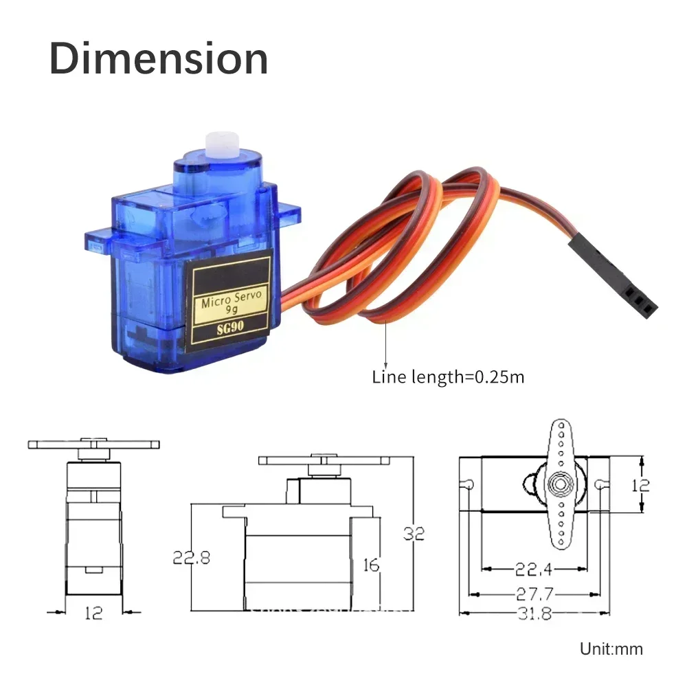 sg90 9g 180 360 2 pcs 4 pcs 5 pcs 10 pcs 20pcs 05