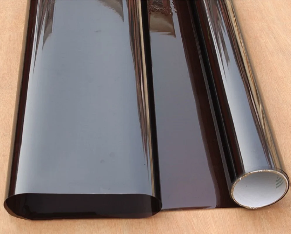 Window Film Two Way Privacy Self-adhesive Sun Blocking Anti UV Reflective Window Tint For Home Office 9m