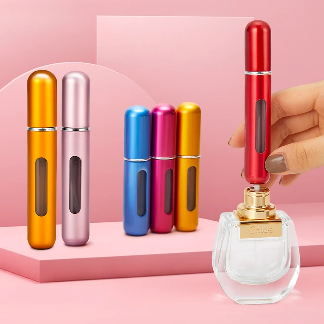 Flacone di profumo riutilizzabile da 5Ml/8Ml con pompa per profumo Spray  contenitori cosmetici vuoti Mini flacone atomizzatore Spray portatile per i  viaggi - AliExpress