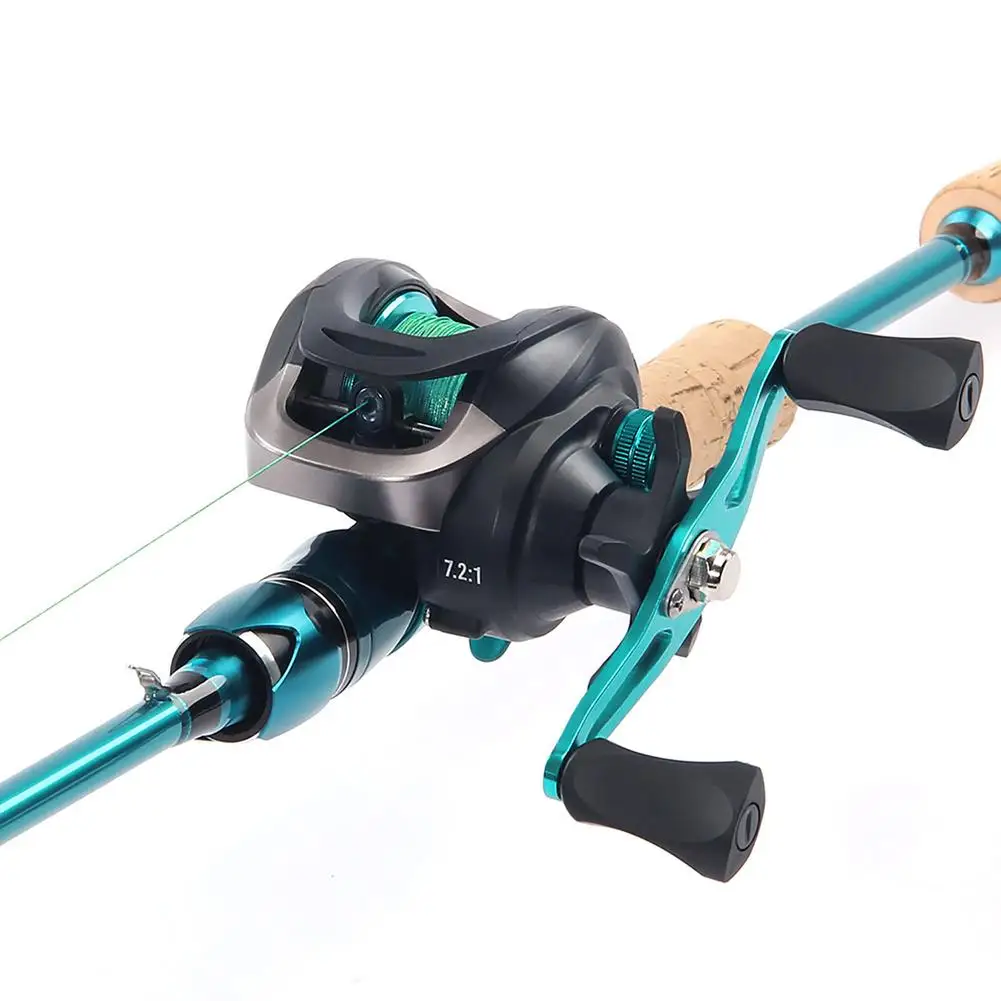Lure Fishing Baitcasting Reel Gear Ratios 7.2:1 Max Drag 10Kg Long-Casting 12 Levels Magnetic Adjustment Fishing Reel