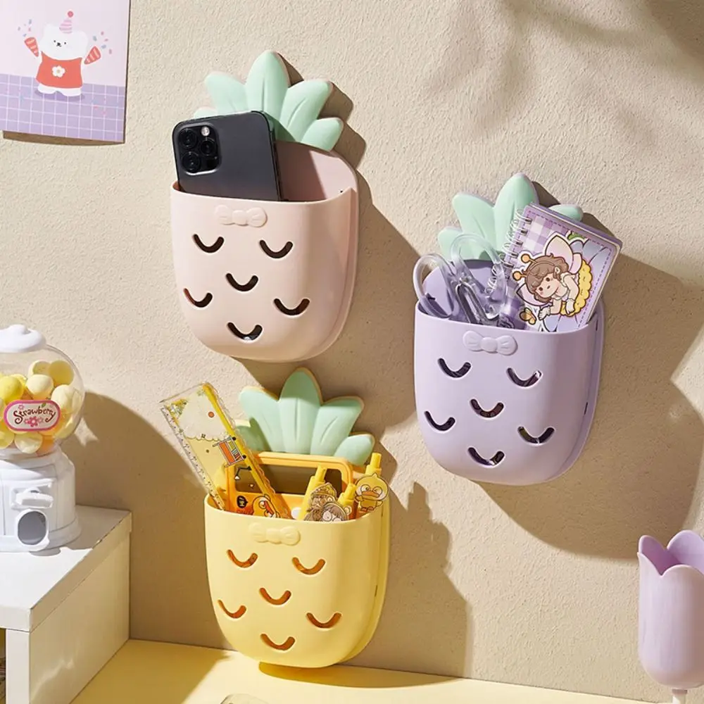 

Self-adhesive Wall Mount Pen Pencil Holder Large Capacity Multifunctional Wall Mount Storage Box Fruit Shaped Stationery