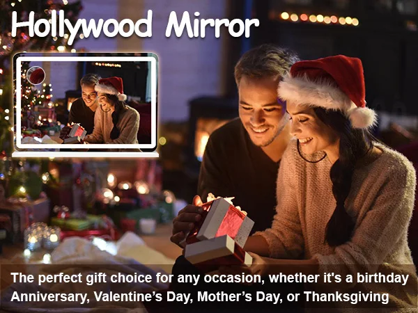Teousev 80CM Large LED Hollywood Vanity Mirror, 3 Color Dimmable Touch Control, CRI≥90 Light Strip Makeup Mirror