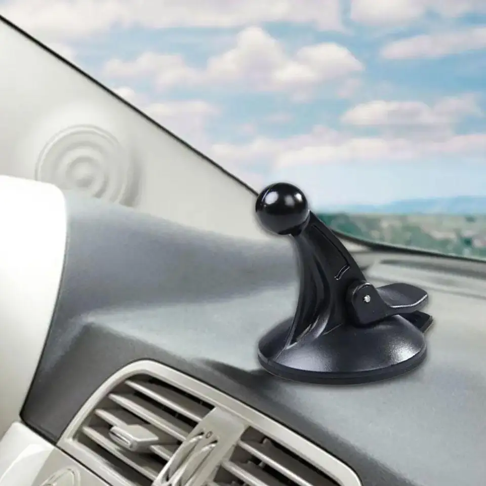Supporto per navigatore satellitare per auto Garmin di ricambio per parabrezza con ventosa a ventosa con connettore a sfera, compatibile con Garmin Drivesmart Nuvi Zumo Driveassist Camper Van nero