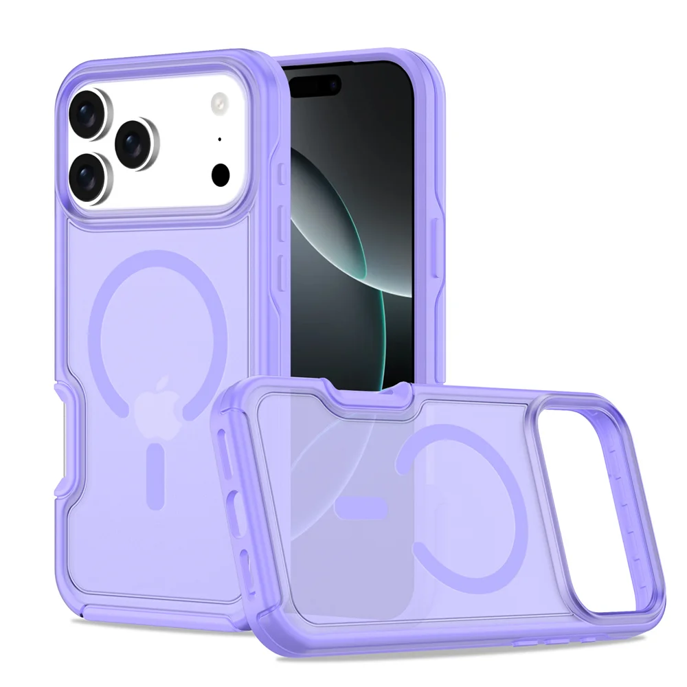 Luxury Frosted Translucent Armor Matte Phone Case with Dual-Layer Protection