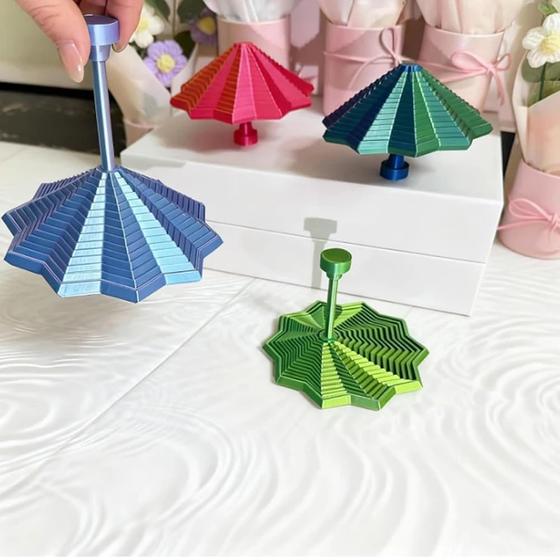 4.33Inch 3D Printed Expandable Fractal Fidget Star Octagonal Sensory Toy with Detachable Handle for Stress Relief