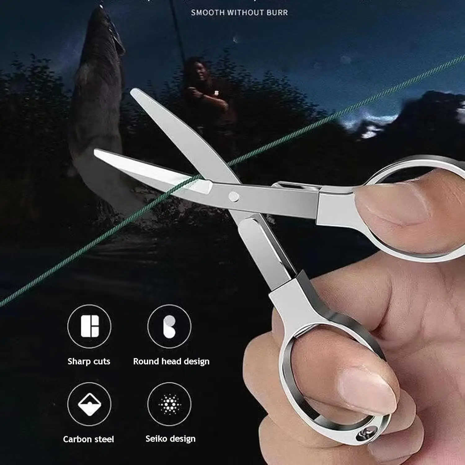 12Pcs Foldable silver scissors with stainless steel blades and a plastic handle. Ideal for school, office, home, and DIY crafts - 3