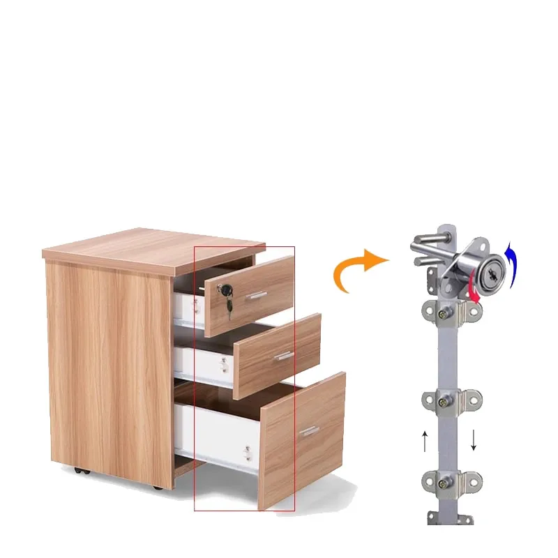 File cabinet linkage lock 