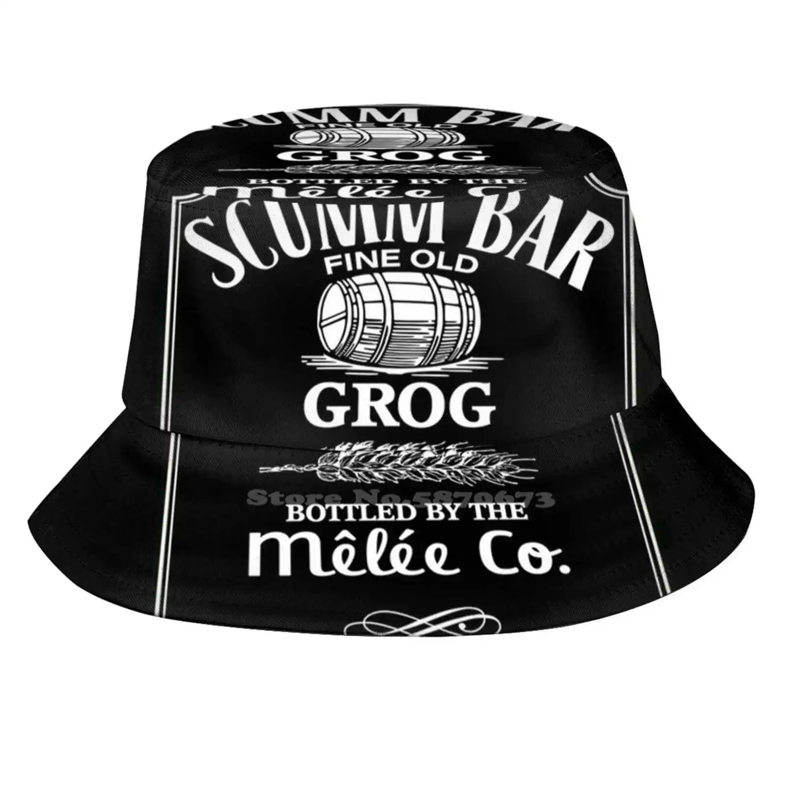 Monkey Island Scumm Bar Grog Gadgets & Face Masks Pattern Cappelli Outdoor Hat Sun Cap Whisky Whisky Label Grog Scumm Bar Monkey