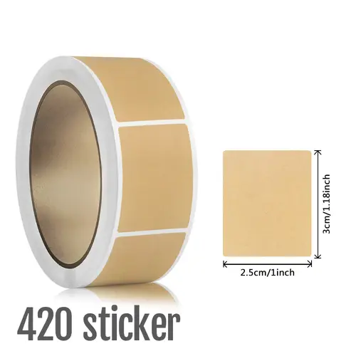 1Roll Kraft Paperblank Can Write Name Self-adhesive Sealing Gift Stickers Home Packaging Seal Labels Rectangle - Image 13