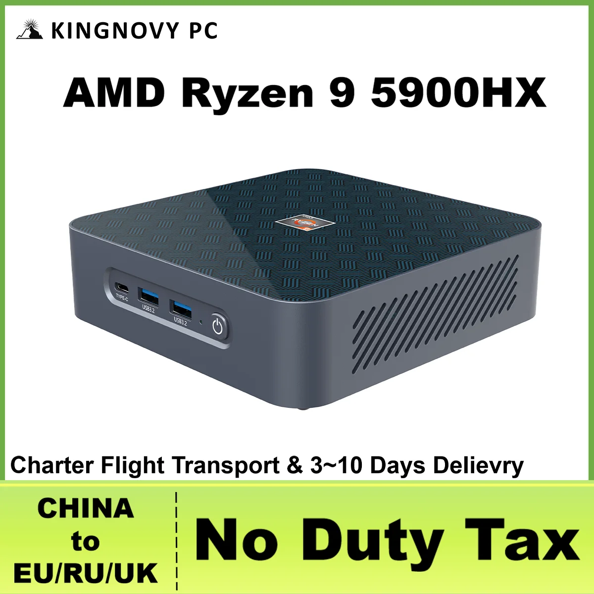 S500+ Gaming Mini PC AMD Ryzen 9 5900HX 7 5800H 2*DDR4 3200MHz NVMe SSD