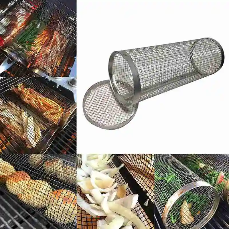 

BBQ Campfire Grill Grid Barbecue Cooking Grills Grate Outdoor Round BBQ Campfire Grills Grid-Camping Picnic Cookware 30CM