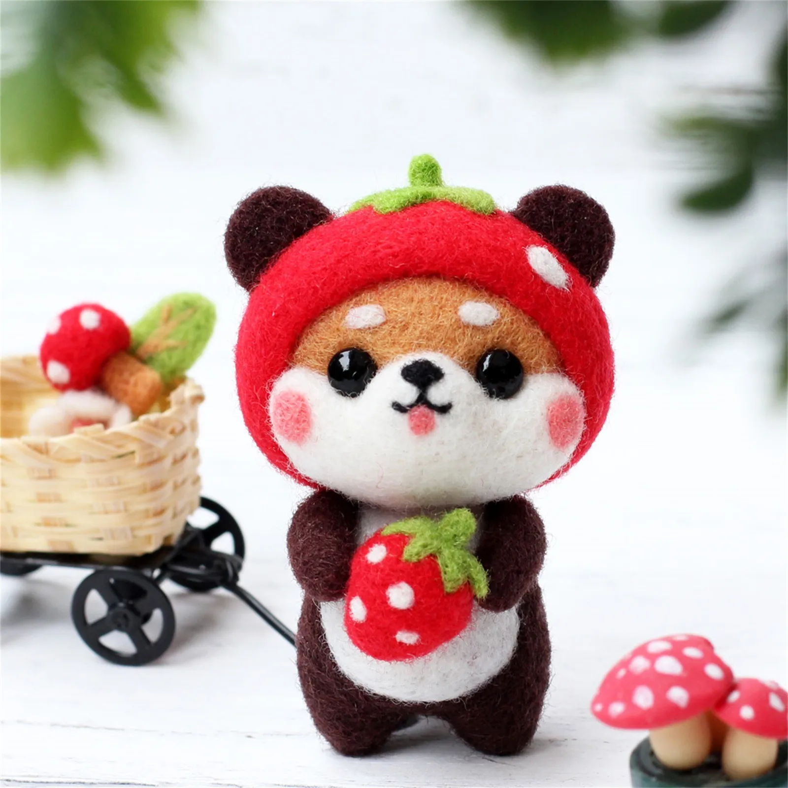 H 패턴 소재 귀여운 강아지 DIY 생산 수제 울 패키지 H 장난감 화난 표정 행복한 표정 H 빠른 배송