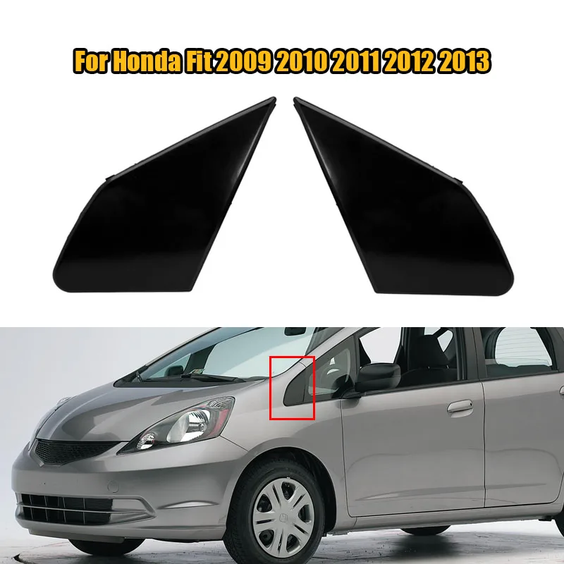 Car Door Garnish Cover For Honda Fit Hatchback 2009 2010 2011 2012 2013 Auto Exterior Front Door Garnish Cover Panel Front Window Glass Plate Trim Cap