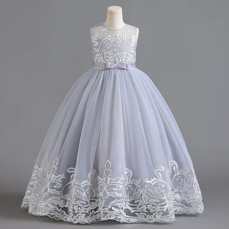 princess polly baby blue dress Girls Lace Long Prom Gowns Bridesmaid Kids Dresses Party Dress Kids  Princess main image 1