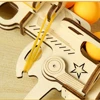 DIY Rubber Band Guns Wooden Puzzle Jigsaw Toys Kids Constructors Assemble Buiding Blocks Pistol Models for Boys Ping Pong Weapon 3