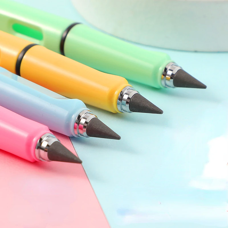 Bolígrafo sin tinta de Metal, lápiz eterno, lápiz infinito de aluminio, sin  tinta - AliExpress