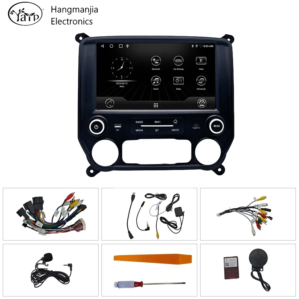 Autoradio con Navigazione GPS per Chevrolet Silverado GMC Sierra VIA Vtru 2014 - 2018, Sistema Android con Carplay, Stereo Senza DVD - immagine 5