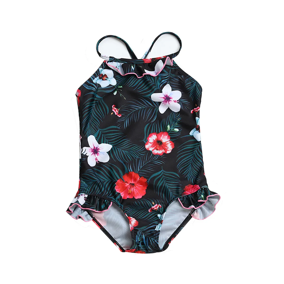 여아용 원피스 수영 세트, 편안한 핫 용수철 휴가, 어린이 수영 세트, 2024 신제품, 여름
