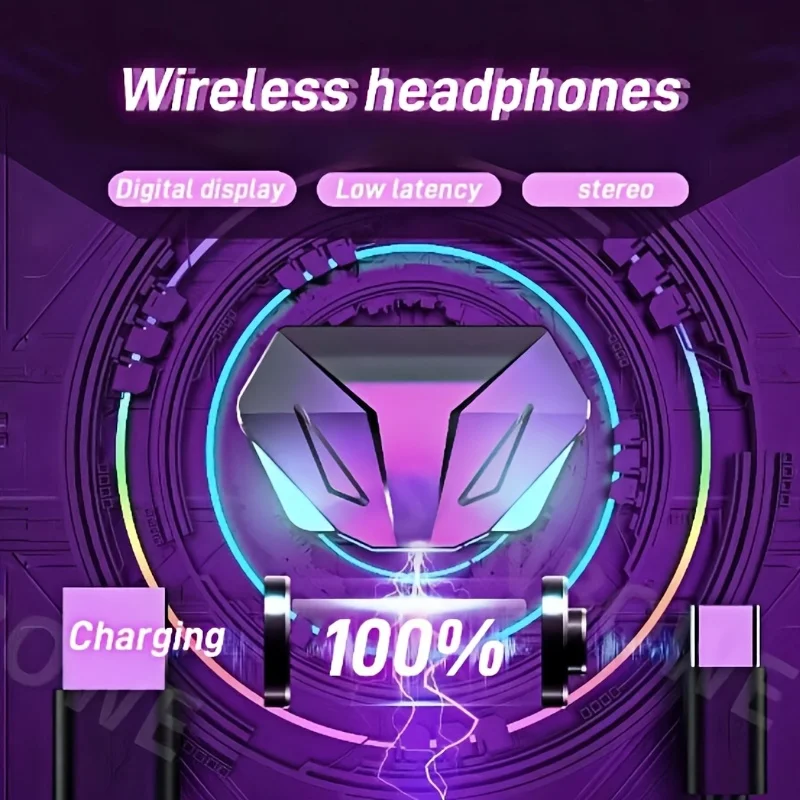 Wireless Bluetooth Gaming Earbuds with Mic and 9D Stereo Sound