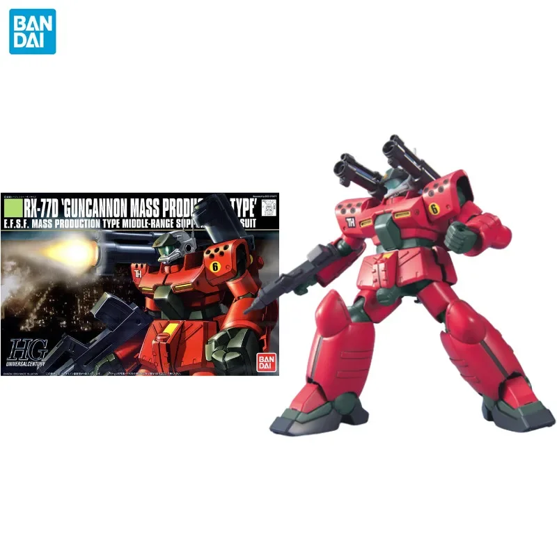 

Оригинальная модель Bandai Gundam в комплекте, аниме фигурка HGUC 1/144 RX-77D Guncannon, экшн-фигурка массового производства, игрушки для детей