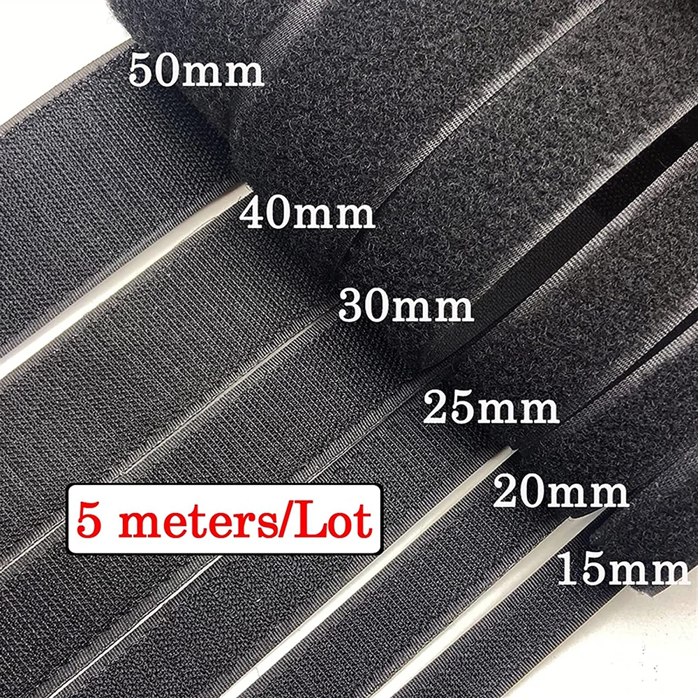 5M/Pair Hook Loop Tape NonAdhesive Hook and Loop Sewing Fastener Tape